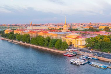 St. Petersburg 'un tarihi merkezinin panoramik görüntüsü, Deniz Kuvvetleri.