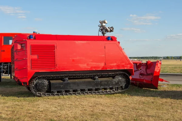 Bomberos Bulldozer Servicio Emergencia Para Proteger Combatir Los Incendios Forestales — Foto de Stock