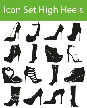 Icon Set High Heels clipart