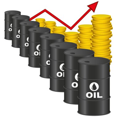 Örnek grafik vektör petrol fiyatları