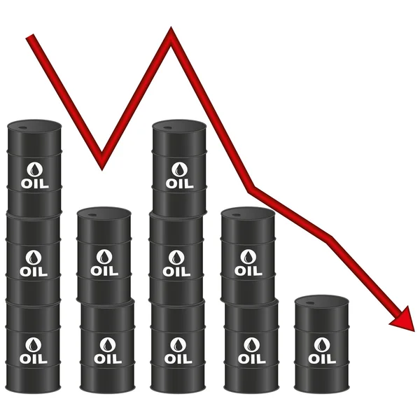 Illustrazione grafica vettoriale Prezzo del petrolio — Vettoriale Stock