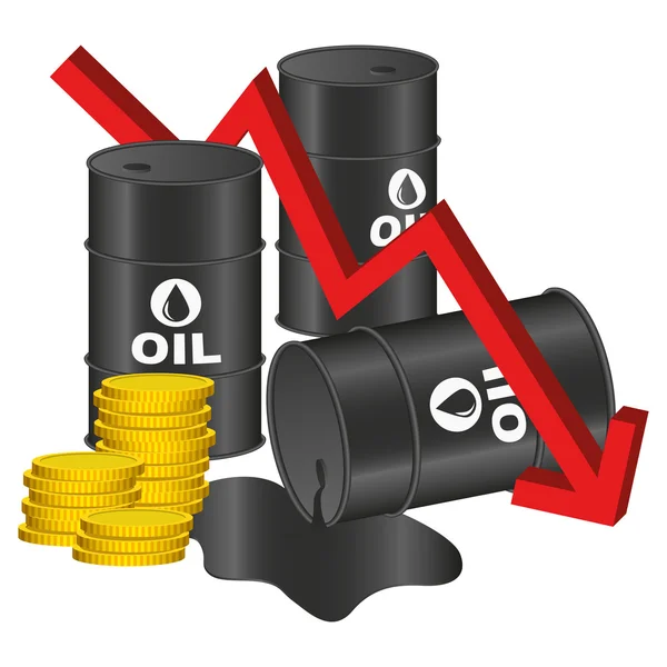 Illustrazione grafica vettoriale Prezzo del petrolio — Vettoriale Stock