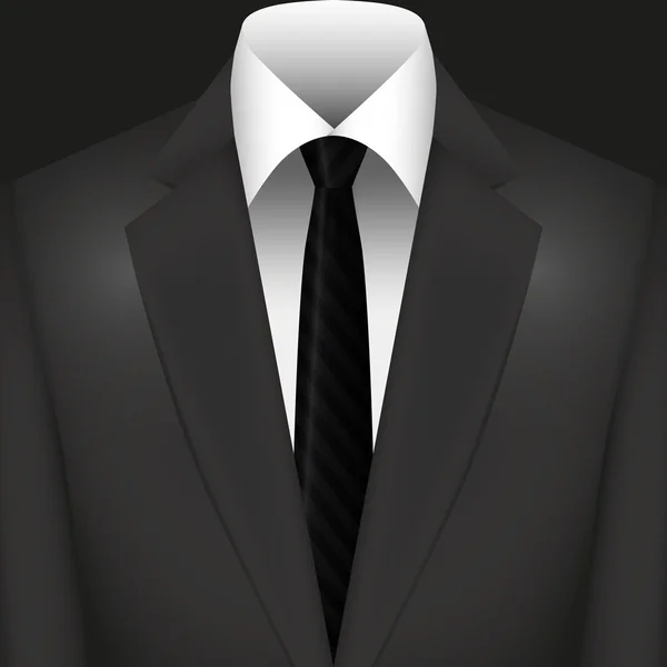 Векторный графический костюм с галстуком — стоковый вектор