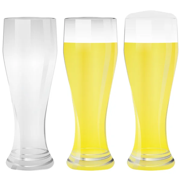 Ilustración Vector Gráfico Cerveza de trigo de vidrio — Vector de stock
