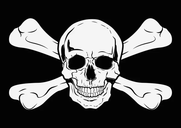 Illustration Vector Graphic Skull Pirate — Stock Vector