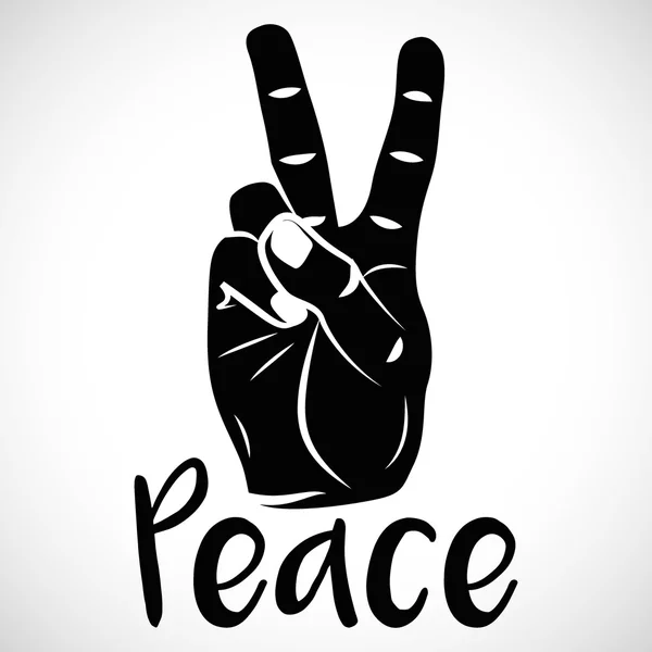 Ícone sinal de paz mão —  Vetores de Stock