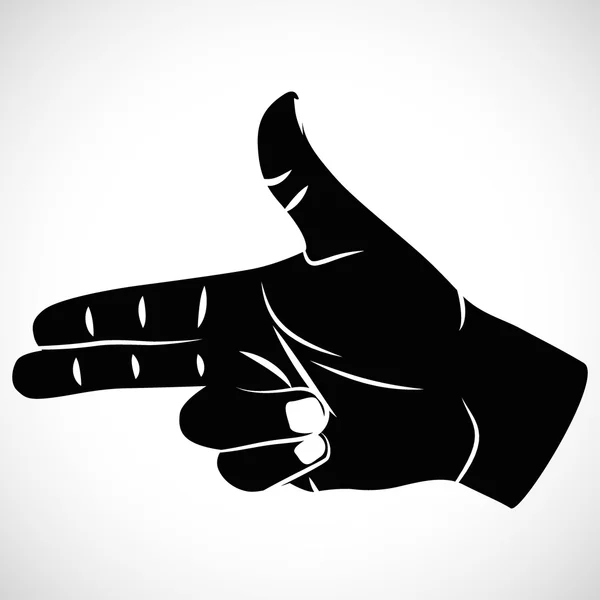 Symbol Handzeichen Pistole — Stockvektor