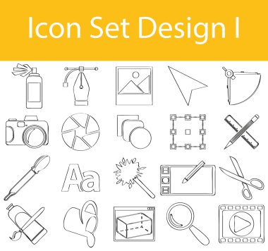 Çizilmiş Doodle Icon Set kaplı tasarımı