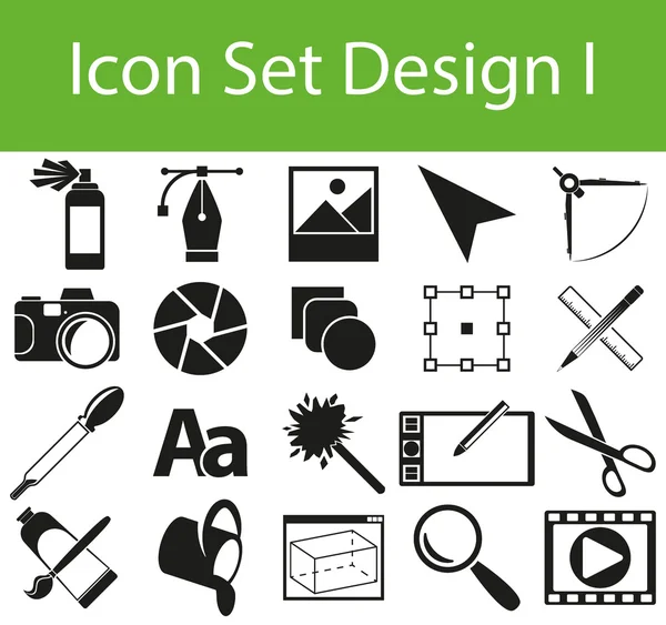 Icon Set Design i — Stockvektor