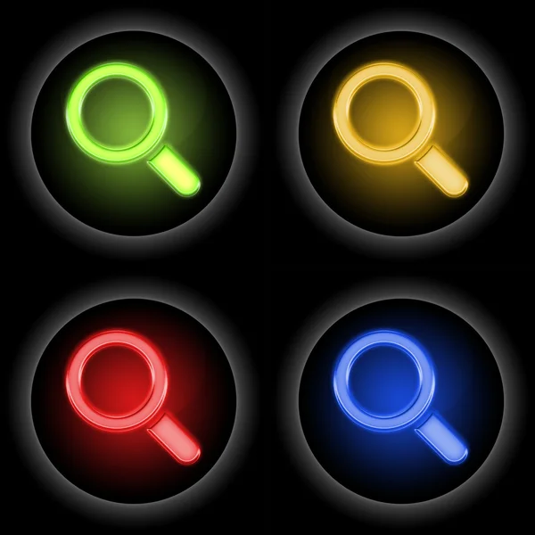 Glow Button Search — Stock Photo, Image