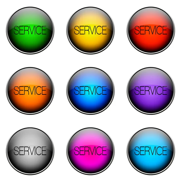 Υπηρεσία χρώματος κουμπί — Φωτογραφία Αρχείου