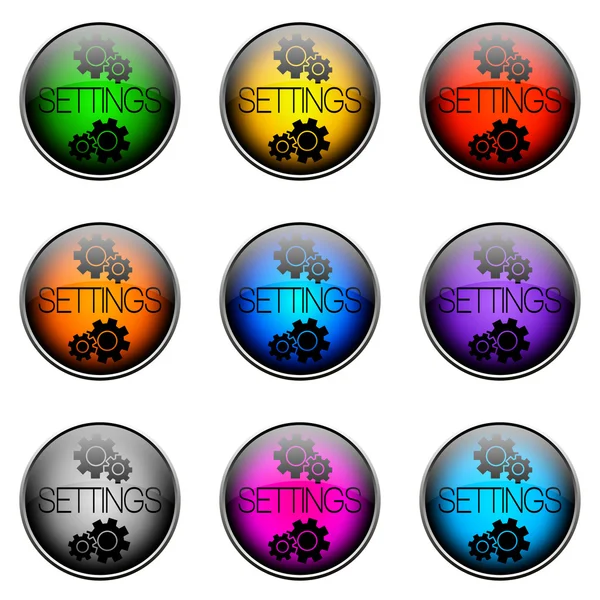 Button Color SETTINGS — Stock Photo, Image