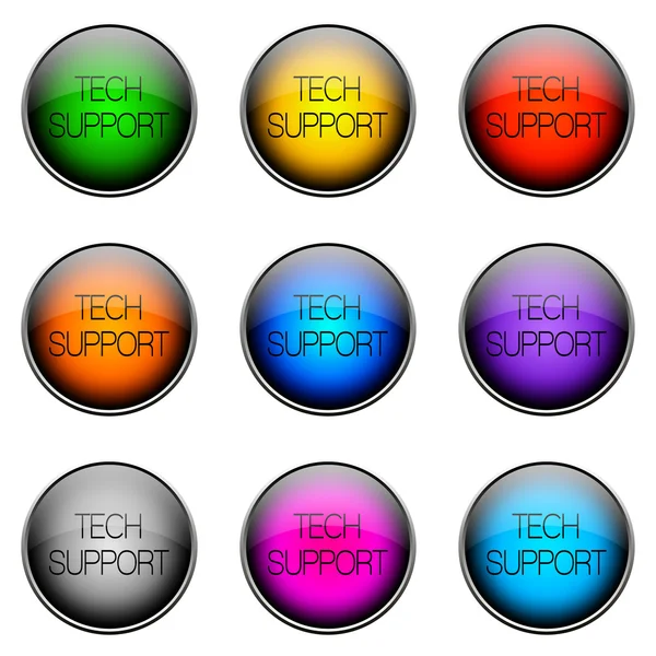 Button Color TECHSUPPORT — Stock Photo, Image