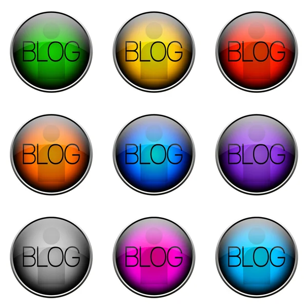 ボタン色のブログ — ストック写真