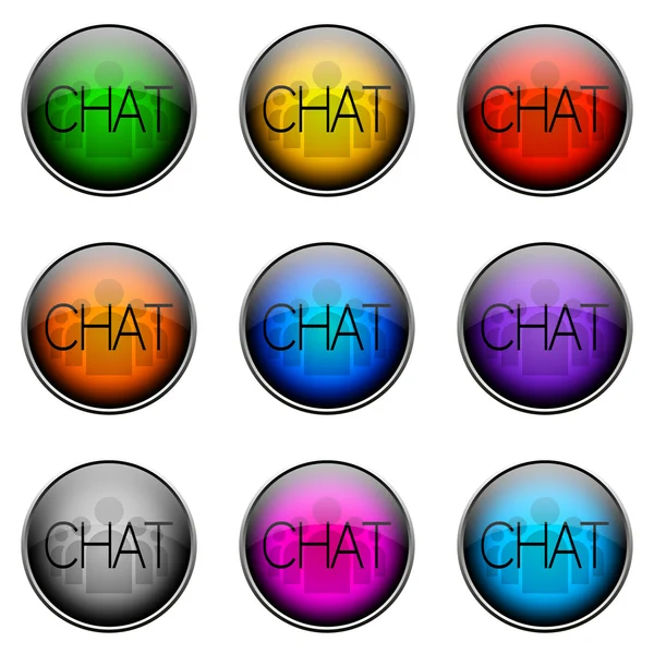 Кнопка Color CHAT — стоковое фото