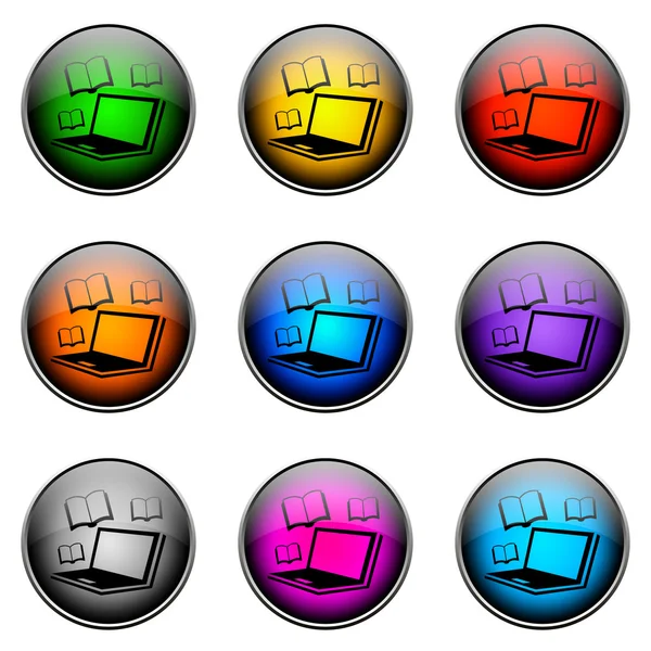 Button Color ELEARNING — Stock Photo, Image