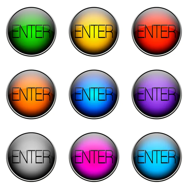 Button Color ENTER — Stock Photo, Image