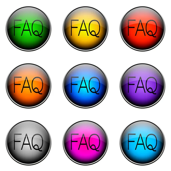 Button Color FAQ — Stock Photo, Image