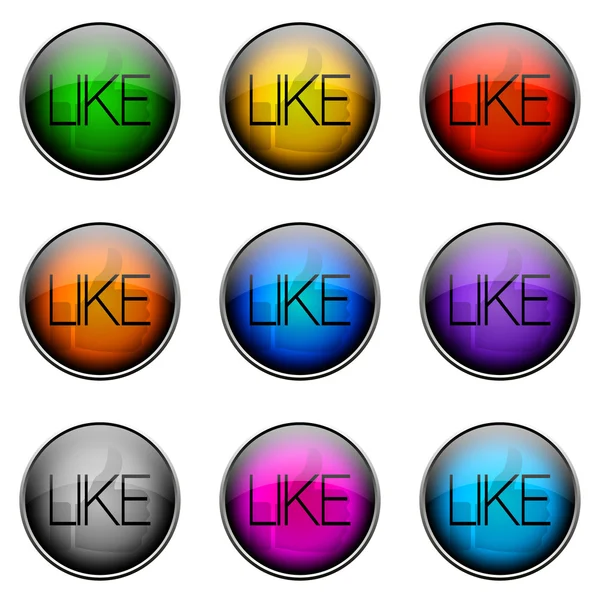 Button Color LIKE — Stock Photo, Image