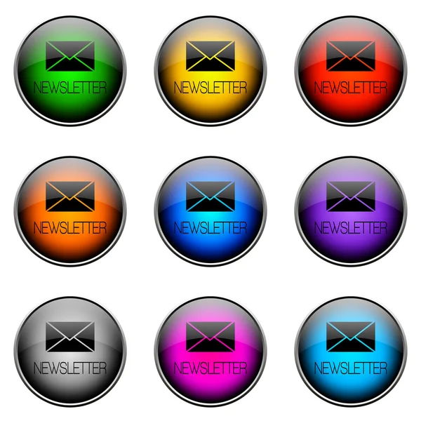 Κουμπί χρώμα ενημερωτικό δελτίο — Φωτογραφία Αρχείου