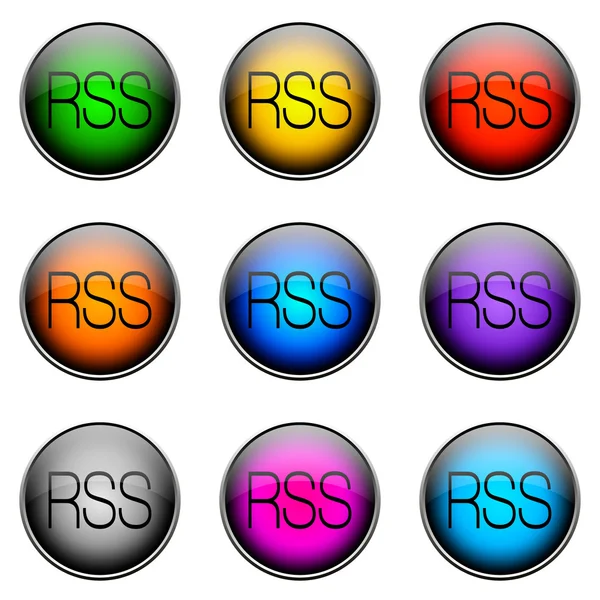 Düğme renk Rss — Stok fotoğraf