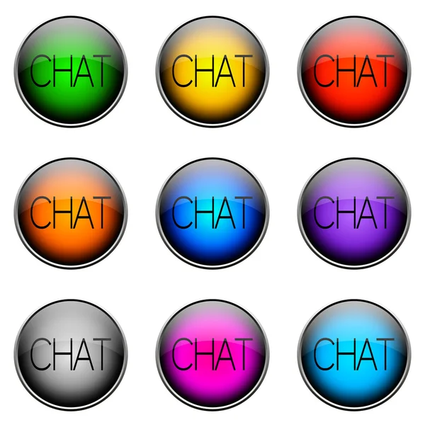 Pulsante colore CHAT — Foto Stock