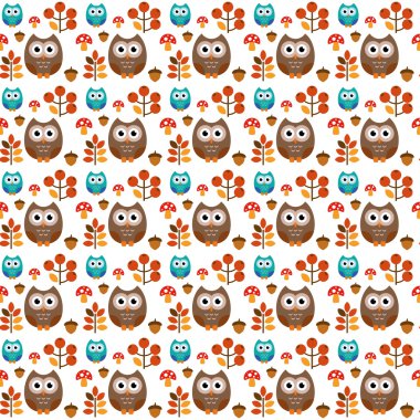 Desen illüstrasyon baykuş