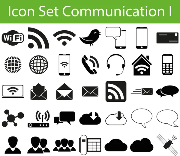 Icon Set iletişim ben — Stok Vektör