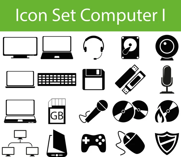 Icon set computer i — Stockvektor