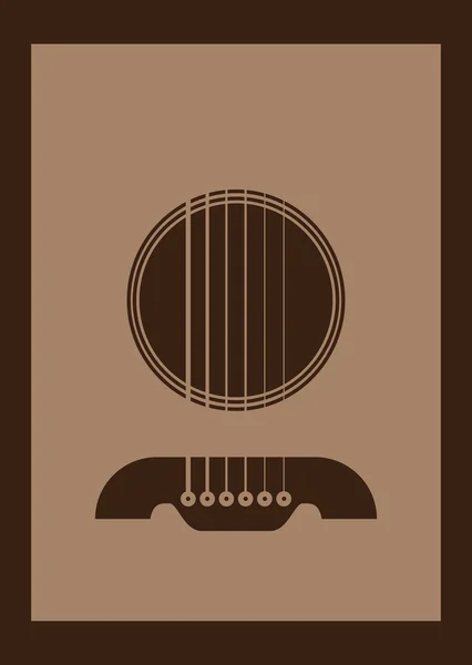 Ilustração do cartaz Vetor Gráfico Gitarre — Vetor de Stock