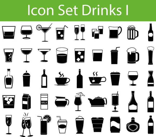 Set de iconos Bebidas I — Vector de stock