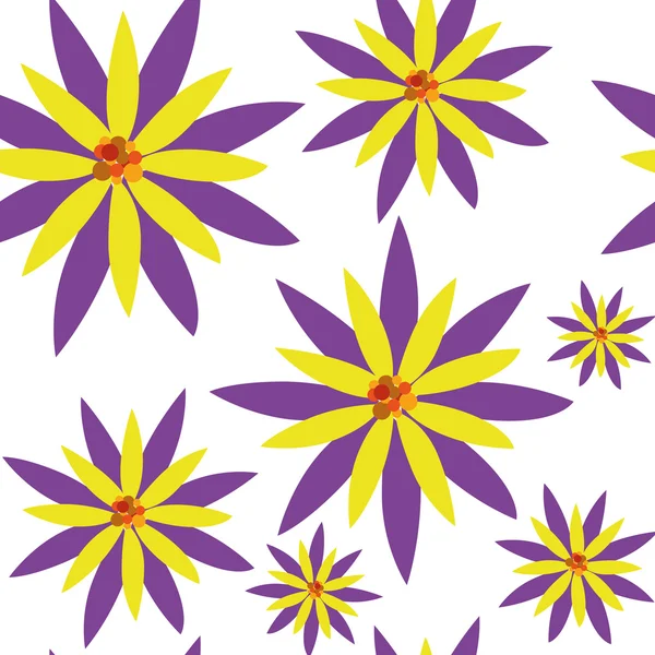 Mustervektor nahtlose Blume — Stockvektor