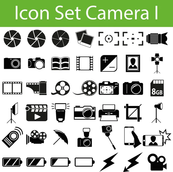 Icon Set Kamera i — Stockvektor