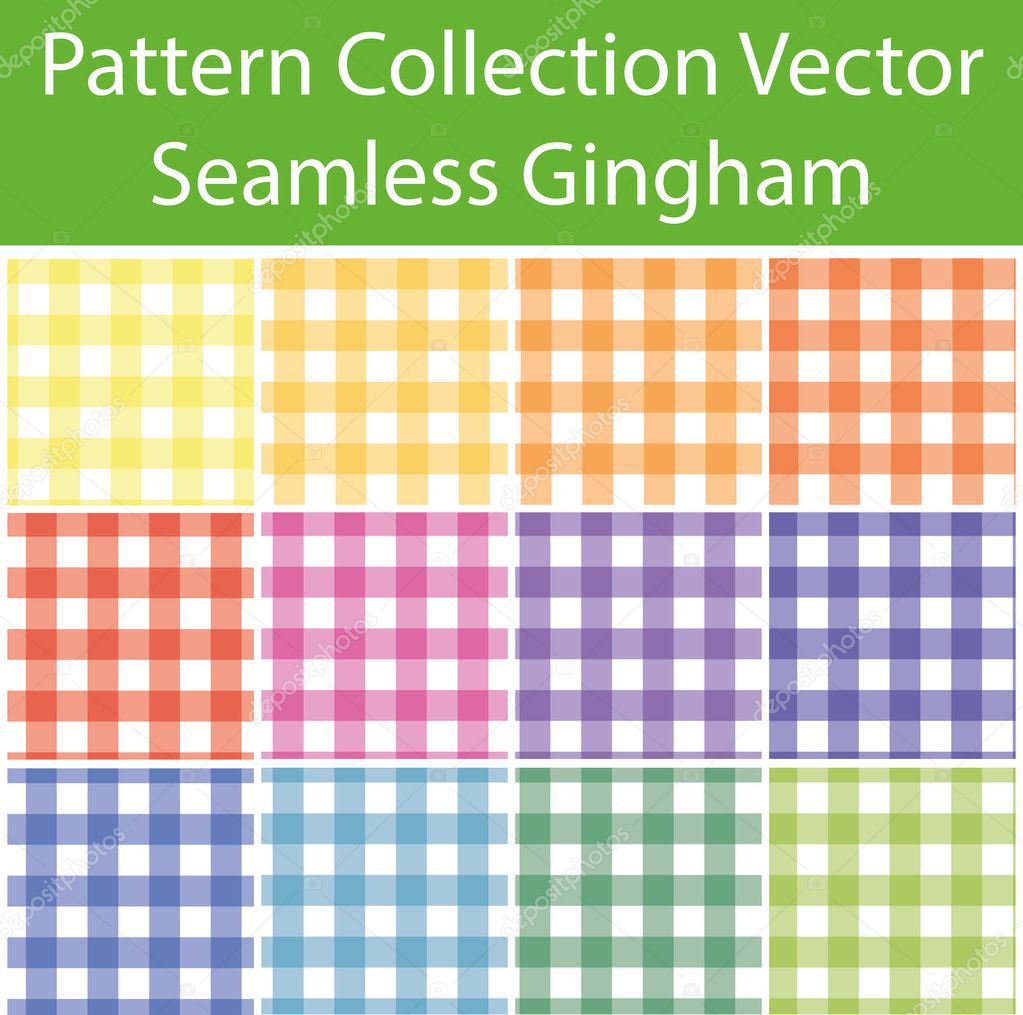 Pattern Collection Vector Seamless Gingham