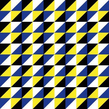 Pattern Vector Seamless Polygon Triangle black yellow blue