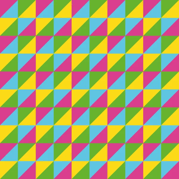 Pattern Vector Seamless Polygon Triangle pink yellow blue — Stockvector