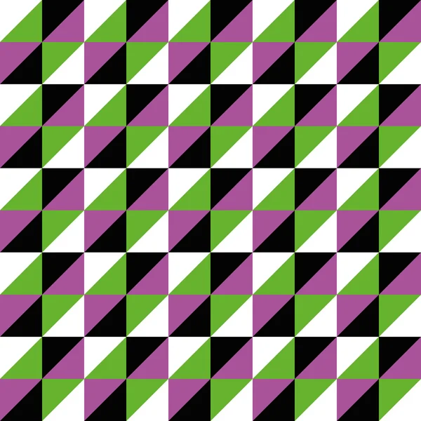 Pattern Vector Seamless Polygon Triangle black pink green — Stockvector