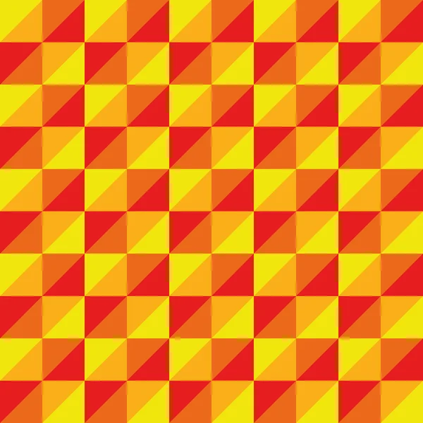 เวกเตอร์รูปแบบ สามเหลี่ยมหลายเหลี่ยมไร้รอยต่อ สีเหลือง สีแดง — ภาพเวกเตอร์สต็อก