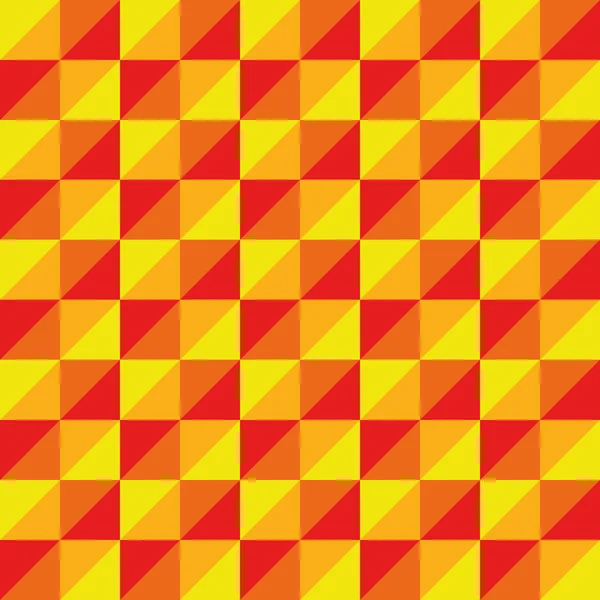 Patrón Vector inconsútil polígono triángulo amarillo rojo — Vector de stock