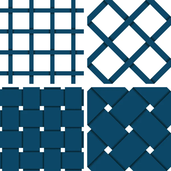 Modèle vectoriel sans couture Textile fond bleu — Image vectorielle