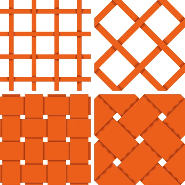 Pattern Vector Seamless Textile Background Orange — Stockvector