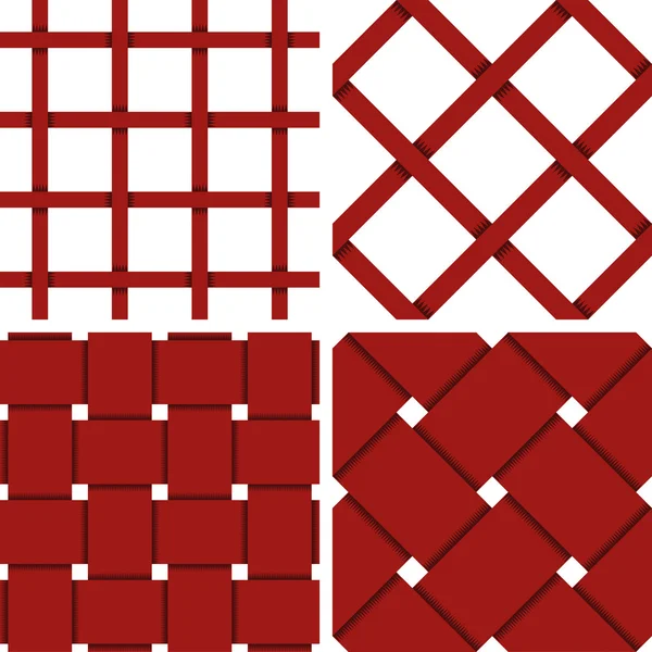 Pattern Vector Seamless Textile Background Red — Stockvector