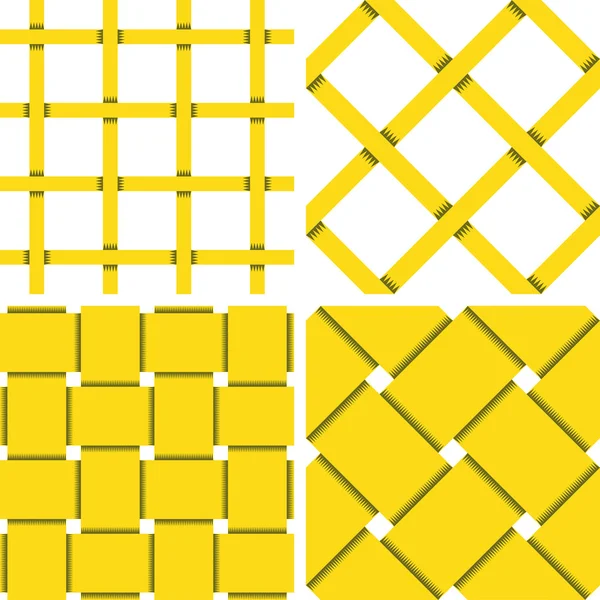 Pattern Vector Seamless Textile Background Yellow — Stockvector