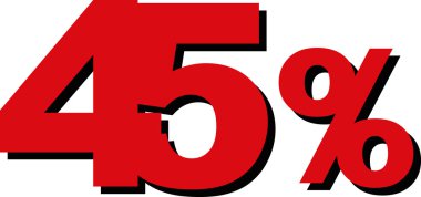 Yüksek kaliteli grafik illüstrasyon vektör satış yüzde 45'i