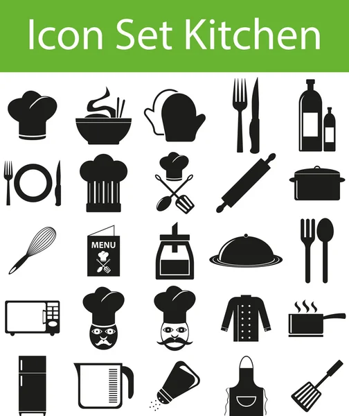 Icona Set cucina — Vettoriale Stock
