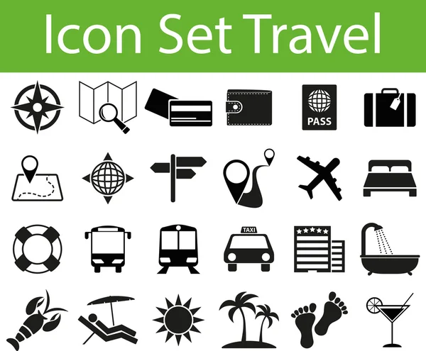 Icono conjunto de viajes — Vector de stock