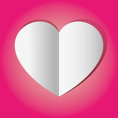 Grafik vektör kalp pembe