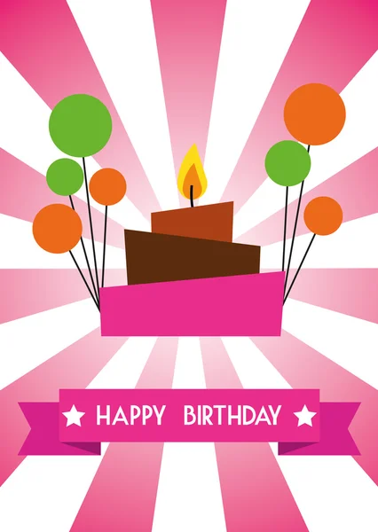 Poster Card Illustration Graphic Vector Happy Birthday To You — Stock Vector