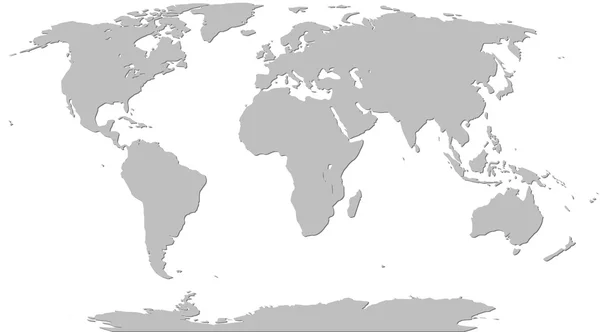 Illustrazione grafica vettoriale Mappa del mondo grigio — Vettoriale Stock