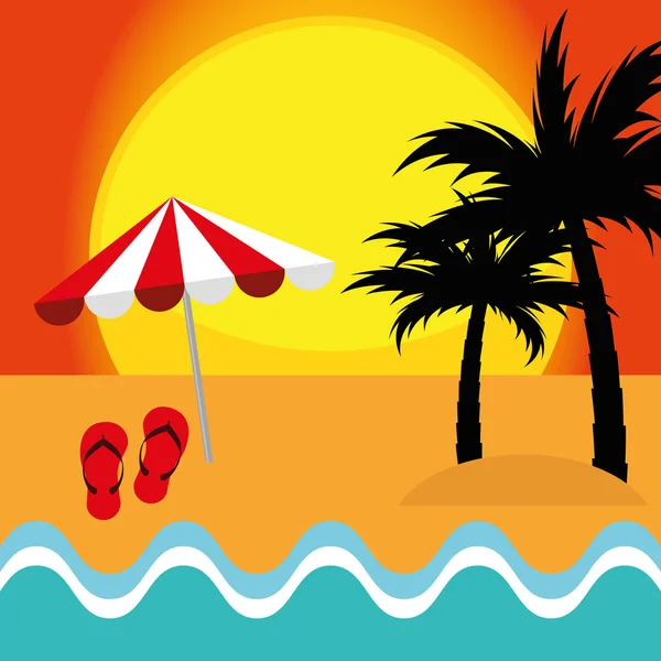 Illustration Graphic Vector Summer, Travel, Holiday — Stock Vector
